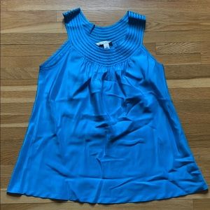 Sz S banana repub. 100% silk turquoise blouse